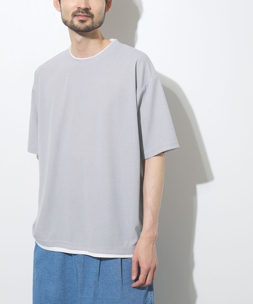 URBAN COLLECTION(アーバンコレクション)の「【URBANCOLLECTION/アーバンコレクション】 ドライ・UVカット・軽量 ボックスシルエットTシャツ(Tシャツ/カットソー・メンズ・チャコールグレー/ブルー/ブラック/ライトグレー/ブラウン・S/M/L/XL)」の21枚目の写真
