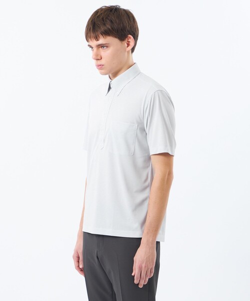 MACKINTOSH PHILOSOPHY（ﾏｯｷﾝﾄｯｼｭ ﾌｨﾛｿﾌｨｰ）の「トロッター ボタンダウンポロ プリント柄バリエーション（ポロシャツ・メンズ・ブルー/ブルー系その他7/グレー系その他/ネイビー・40/38）」の10枚目の写真