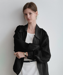 summer button kara blouson (black)