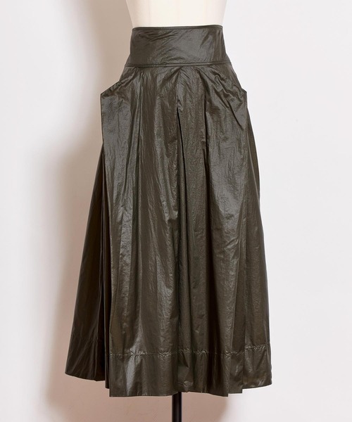 NOELA（ノエラ）の「ナイロンタフタデザインスカート（スカート・レディース・オフホワイト/ネイビー/カーキ/ブラック・M/S）」の8枚目の写真