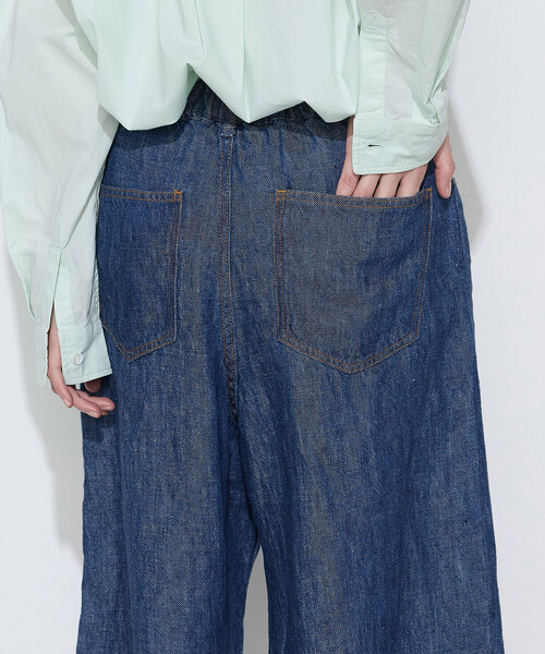 COMME CA Wardrobe(コムサワードローブ)の「リネンデニム キュロットパンツ(その他パンツ・レディース・インディゴブルー・9号/11号)」の10枚目の写真