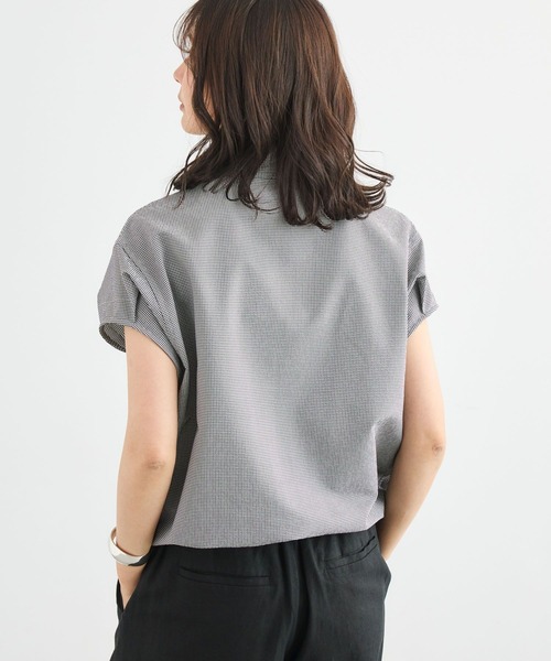 BARNYARDSTORM（バンヤードストーム）の「BARNYARDSTORM / 半袖シャツブルゾン【吸水速乾/JAPAN FABRIC】（ブルゾン・レディース・ホワイト/ブラック・FREE）」の19枚目の写真