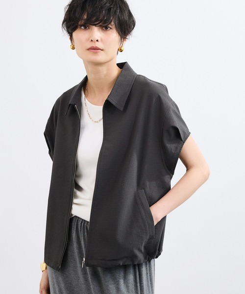 BARNYARDSTORM（バンヤードストーム）の「BARNYARDSTORM / 半袖シャツブルゾン【吸水速乾/JAPAN FABRIC】（ブルゾン・レディース・ホワイト/ブラック・FREE）」の15枚目の写真
