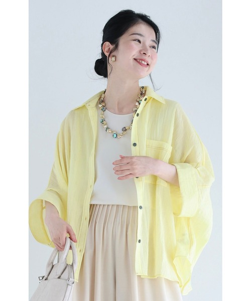 cawaii（カワイイ）の「着心地柔らかガーゼ風ドルマンシャツトップス（シャツ/ブラウス・レディース・ブルー/イエロー・FREE）」の3枚目の写真