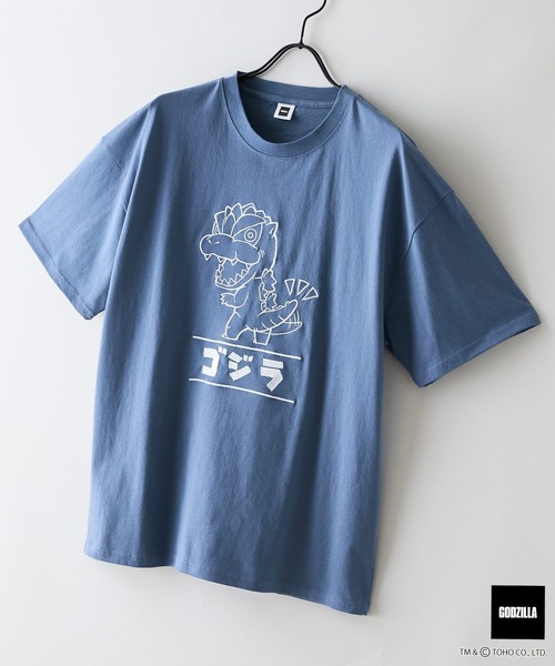 JEANS MATE（ジーンズメイト）の「【GODZILLA/ゴジラ】【コットン100％のしっかりした生地 ドロップショルダー】オリジナルデザイン 刺繍Tシャツ ゴジラ キングギドラ メカゴジラ コラボ 特撮 映画 キャラT オーバーサイズ（Tシャツ/カットソー・メンズ・ホワイト系その他/ブルー系その他/ホワイト系その他2/ホワイト系その他3/ホワイト系その他4/ブラック系その他2/ブラック系その他3/ブラック系その他4・SMALL/MEDIUM/LARGE/X-LARGE）」の8枚目の写真