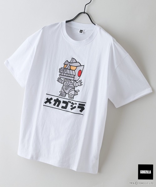 JEANS MATE（ジーンズメイト）の「【GODZILLA/ゴジラ】【コットン100％のしっかりした生地 ドロップショルダー】オリジナルデザイン 刺繍Tシャツ ゴジラ キングギドラ メカゴジラ コラボ 特撮 映画 キャラT オーバーサイズ（Tシャツ/カットソー・メンズ・ホワイト系その他/ブルー系その他/ホワイト系その他2/ホワイト系その他3/ホワイト系その他4/ブラック系その他2/ブラック系その他3/ブラック系その他4・SMALL/MEDIUM/LARGE/X-LARGE）」の3枚目の写真