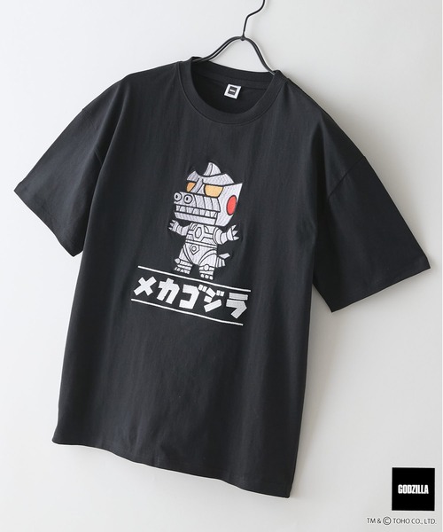 JEANS MATE（ジーンズメイト）の「【GODZILLA/ゴジラ】【コットン100％のしっかりした生地 ドロップショルダー】オリジナルデザイン 刺繍Tシャツ ゴジラ キングギドラ メカゴジラ コラボ 特撮 映画 キャラT オーバーサイズ（Tシャツ/カットソー・メンズ・ホワイト系その他/ブルー系その他/ホワイト系その他2/ホワイト系その他3/ホワイト系その他4/ブラック系その他2/ブラック系その他3/ブラック系その他4・SMALL/MEDIUM/LARGE/X-LARGE）」の6枚目の写真