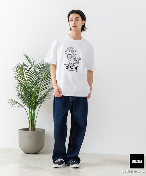 JEANS MATE（ジーンズメイト）の「【GODZILLA/ゴジラ】【コットン100％のしっかりした生地 ドロップショルダー】オリジナルデザイン 刺繍Tシャツ ゴジラ キングギドラ メカゴジラ コラボ 特撮 映画 キャラT オーバーサイズ（Tシャツ/カットソー・メンズ・ホワイト系その他/ブルー系その他/ホワイト系その他2/ホワイト系その他3/ホワイト系その他4/ブラック系その他2/ブラック系その他3/ブラック系その他4・SMALL/MEDIUM/LARGE/X-LARGE）」の10枚目の写真