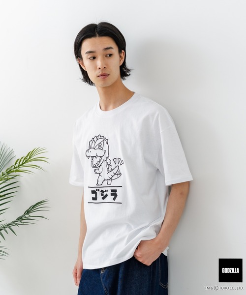 JEANS MATE（ジーンズメイト）の「【GODZILLA/ゴジラ】【コットン100％のしっかりした生地 ドロップショルダー】オリジナルデザイン 刺繍Tシャツ ゴジラ キングギドラ メカゴジラ コラボ 特撮 映画 キャラT オーバーサイズ（Tシャツ/カットソー・メンズ・ホワイト系その他/ブルー系その他/ホワイト系その他2/ホワイト系その他3/ホワイト系その他4/ブラック系その他2/ブラック系その他3/ブラック系その他4・SMALL/MEDIUM/LARGE/X-LARGE）」の18枚目の写真