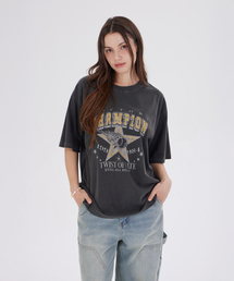DYSFUNCT（ディスファンクト）の「CHAMPION STAR PIGAMENT T-SHIRT(CHARCOAL)（Tシャツ/カットソー）」
