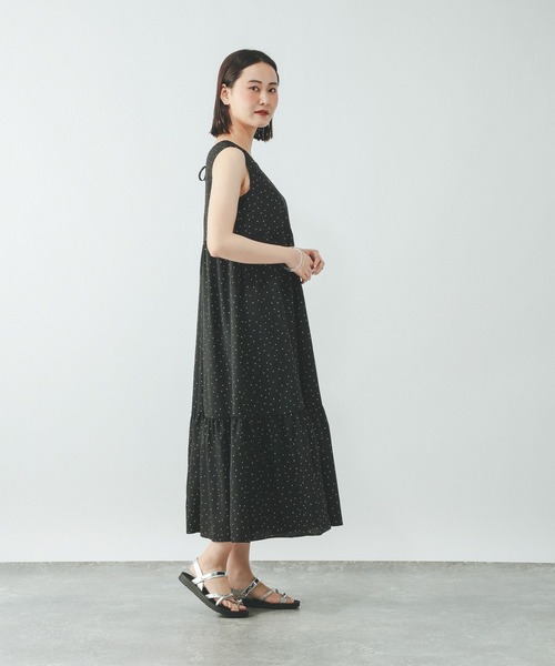GLOBAL WORK(グローバルワーク)の「Airy Breezeワンピース/636251(ワンピース・レディース・チャコールグレー/イエロー系その他3/ブラック系その他3・LARGE/MEDIUM)」の6枚目の写真