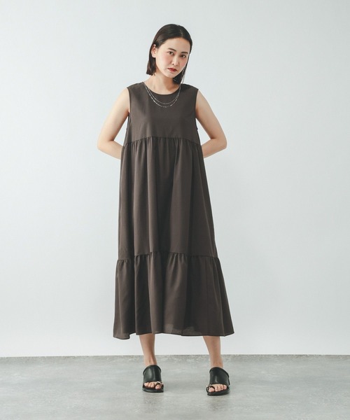 GLOBAL WORK(グローバルワーク)の「Airy Breezeワンピース/636251(ワンピース・レディース・チャコールグレー/イエロー系その他3/ブラック系その他3・LARGE/MEDIUM)」の12枚目の写真