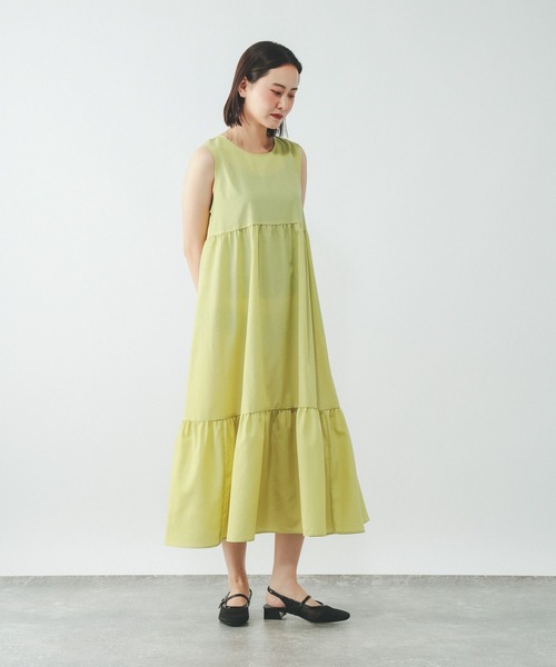 GLOBAL WORK(グローバルワーク)の「Airy Breezeワンピース/636251(ワンピース・レディース・チャコールグレー/イエロー系その他3/ブラック系その他3・LARGE/MEDIUM)」の13枚目の写真