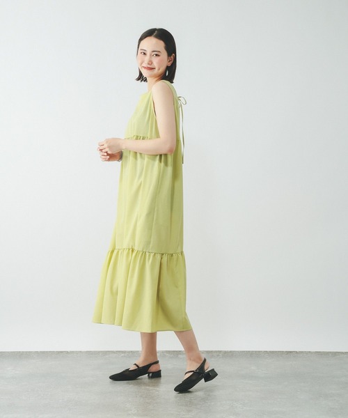 GLOBAL WORK(グローバルワーク)の「Airy Breezeワンピース/636251(ワンピース・レディース・チャコールグレー/イエロー系その他3/ブラック系その他3・LARGE/MEDIUM)」の15枚目の写真