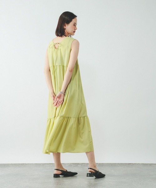 GLOBAL WORK(グローバルワーク)の「Airy Breezeワンピース/636251(ワンピース・レディース・チャコールグレー/イエロー系その他3/ブラック系その他3・LARGE/MEDIUM)」の16枚目の写真