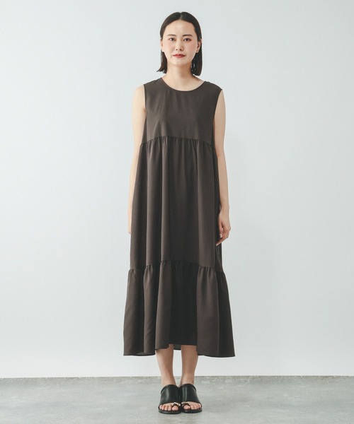 GLOBAL WORK(グローバルワーク)の「Airy Breezeワンピース/636251(ワンピース・レディース・チャコールグレー/イエロー系その他3/ブラック系その他3・LARGE/MEDIUM)」の17枚目の写真