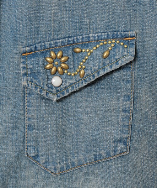 REMI RELIEF(レミレリーフ)の「【イベント限定】【別注】REMI RELIEF / Denim Western shirt Box Fit Used(シャツ/ブラウス・メンズ・ブルー・MEDIUM/SMALL/XX-LARGE/X-LARGE/LARGE)」の7枚目の写真