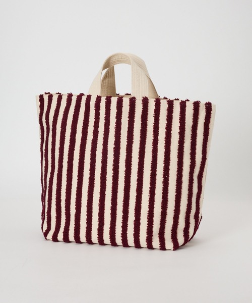 beej（ビージ）の「【beej】LOOP TOTE（トートバッグ・レディース・バーガンディー/グリーン・フリー）」の8枚目の写真