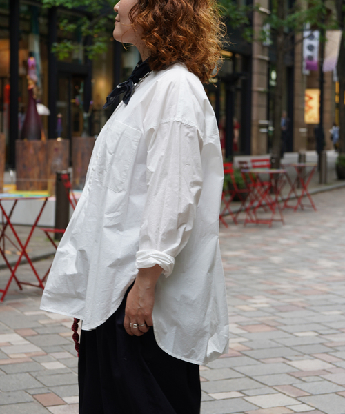 JOURNAL STANDARD LUXE(ジャーナルスタンダード ラックス)の「スジャータコットン ヘンリーシャツ(シャツ/ブラウス・レディース・ブラック/ベージュ/ホワイト/スカイブルー・FREE)」の18枚目の写真