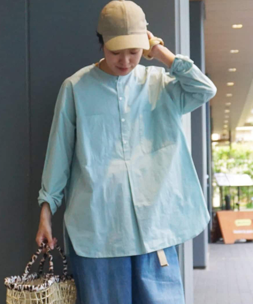 JOURNAL STANDARD LUXE(ジャーナルスタンダード ラックス)の「スジャータコットン ヘンリーシャツ(シャツ/ブラウス・レディース・ブラック/ベージュ/ホワイト/スカイブルー・FREE)」の14枚目の写真