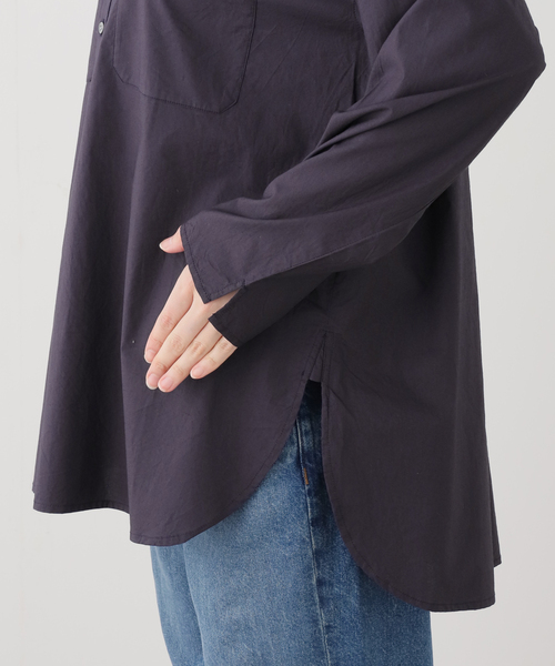 JOURNAL STANDARD LUXE(ジャーナルスタンダード ラックス)の「スジャータコットン ヘンリーシャツ(シャツ/ブラウス・レディース・ブラック/ベージュ/ホワイト/スカイブルー・FREE)」の6枚目の写真