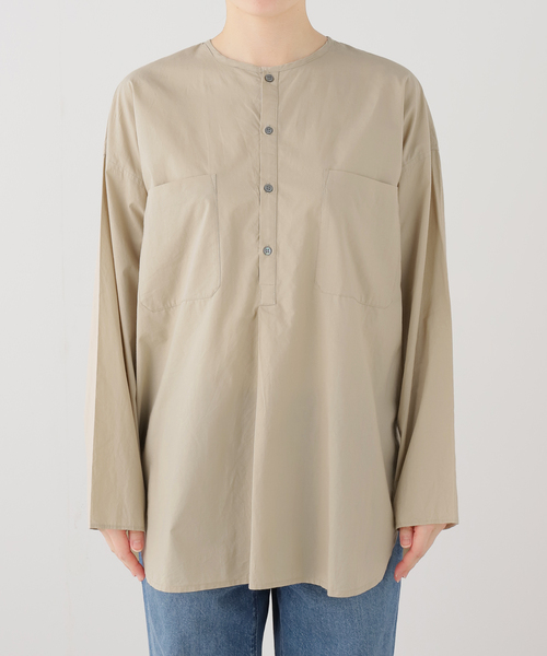 JOURNAL STANDARD LUXE(ジャーナルスタンダード ラックス)の「スジャータコットン ヘンリーシャツ(シャツ/ブラウス・レディース・ブラック/ベージュ/ホワイト/スカイブルー・FREE)」の12枚目の写真