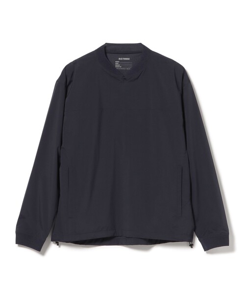BEAMS GOLF(ビームスゴルフ)の「〈MEN〉B.G.THREE / ALL-TIME ストレッチ ハーフジップ ピステ(撥水)(LV.4)(ブルゾン・メンズ・ブラック/ネイビー・X-LARGE/MEDIUM/LARGE)」の1枚目の写真