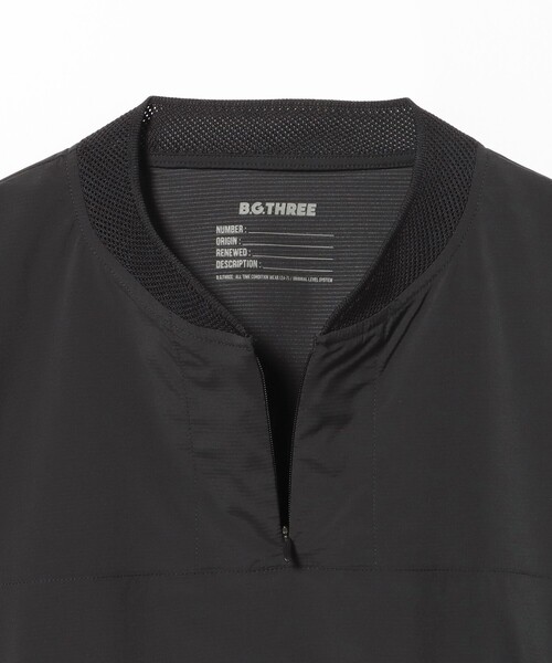 BEAMS GOLF(ビームスゴルフ)の「〈MEN〉B.G.THREE / ALL-TIME ストレッチ ハーフジップ ピステ(撥水)(LV.4)(ブルゾン・メンズ・ブラック/ネイビー・X-LARGE/MEDIUM/LARGE)」の4枚目の写真