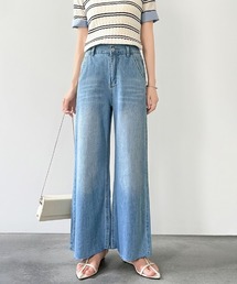 カットオフフレアパンツ ブーツカット 切りっぱなし」に該当する