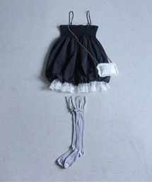 Carmelo（カーメロ）の「Lace Balloon Mini Rompers / バルーンミニレースヘムロンパース（つなぎ/オールインワン）」