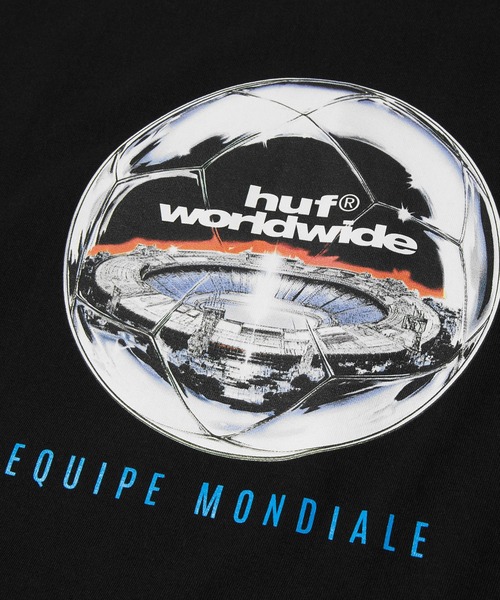 HUF(ハフ)の「EQUIPE MONDIALE TEE(Tシャツ/カットソー・メンズ・ブラック・XL/L/M/S)」の3枚目の写真