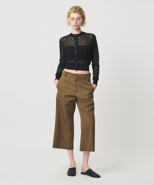H BEAUTY&YOUTH UNITED ARROWS(エイチビューティーアンドユースユナイテッドアローズ)の「<H>コットンナイロン オープンワーク カーディガン(カーディガン/ボレロ・レディース・ブラック/ライム・FREE)」の4枚目の写真