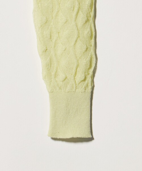 H BEAUTY&YOUTH UNITED ARROWS(エイチビューティーアンドユースユナイテッドアローズ)の「<H>コットンナイロン オープンワーク カーディガン(カーディガン/ボレロ・レディース・ブラック/ライム・FREE)」の7枚目の写真