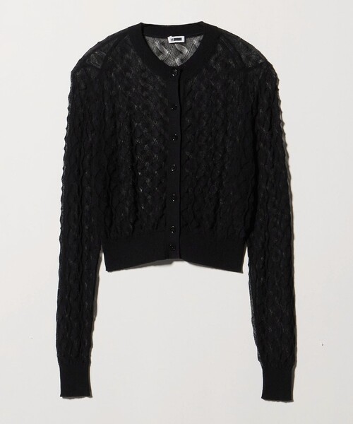 H BEAUTY&YOUTH UNITED ARROWS(エイチビューティーアンドユースユナイテッドアローズ)の「<H>コットンナイロン オープンワーク カーディガン(カーディガン/ボレロ・レディース・ブラック/ライム・FREE)」の13枚目の写真