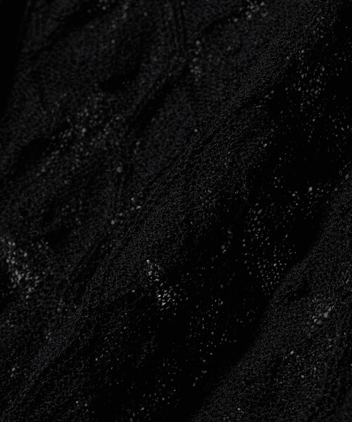 H BEAUTY&YOUTH UNITED ARROWS(エイチビューティーアンドユースユナイテッドアローズ)の「<H>コットンナイロン オープンワーク カーディガン(カーディガン/ボレロ・レディース・ブラック/ライム・FREE)」の15枚目の写真
