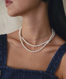 SOEMIN（ソミン）の「Pearl and ball chain necklace ／パール&チェーン3連ネックレス（ネックレス）」