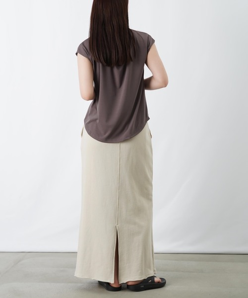 LUCA/LADY LUCK LUCA(ルカ/レディラックルカ)の「LC/LLL 天竺フレンチスリーブプルオーバー(Tシャツ/カットソー・レディース・モカ/ライトイエロー・FREE)」の19枚目の写真