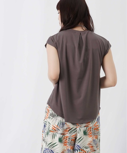 LUCA/LADY LUCK LUCA(ルカ/レディラックルカ)の「LC/LLL 天竺フレンチスリーブプルオーバー(Tシャツ/カットソー・レディース・モカ/ライトイエロー・FREE)」の16枚目の写真