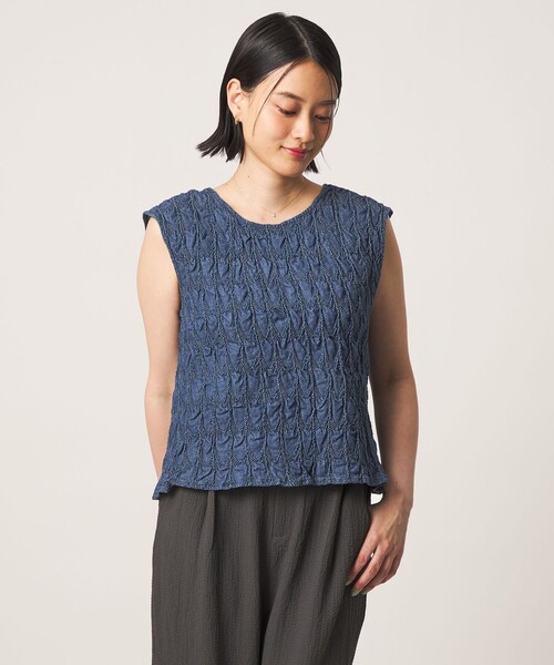 A DAY IN THE LIFE UNITED ARROWS(アデイインザライフユナイテッドアローズ)の「コットンシャーリング 2WAYブラウス <A DAY IN THE LIFE>(シャツ/ブラウス・レディース・ブラック/ロイヤルブルー・FREE)」の2枚目の写真
