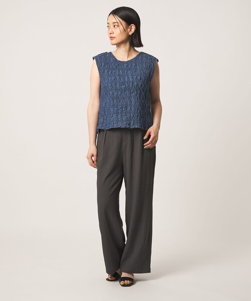 A DAY IN THE LIFE UNITED ARROWS(アデイインザライフユナイテッドアローズ)の「コットンシャーリング 2WAYブラウス <A DAY IN THE LIFE>(シャツ/ブラウス・レディース・ブラック/ロイヤルブルー・FREE)」の6枚目の写真