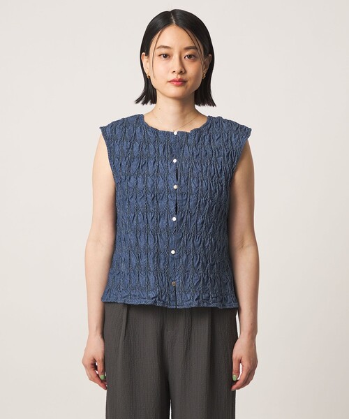 A DAY IN THE LIFE UNITED ARROWS(アデイインザライフユナイテッドアローズ)の「コットンシャーリング 2WAYブラウス <A DAY IN THE LIFE>(シャツ/ブラウス・レディース・ブラック/ロイヤルブルー・FREE)」の10枚目の写真