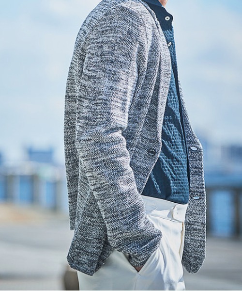 g-stage(ジーステージ)の「【JN】【it】【g-stage】ミックスカラー ギマニット ジャケット(テーラードジャケット・メンズ・ブラック/ベージュ・46/48)」の4枚目の写真