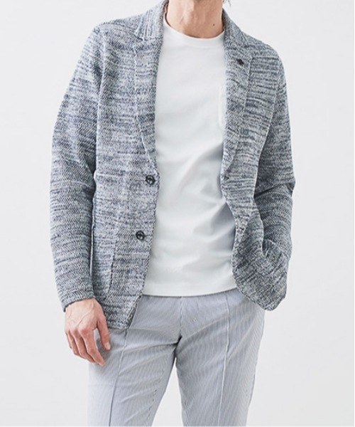 g-stage(ジーステージ)の「【JN】【it】【g-stage】ミックスカラー ギマニット ジャケット(テーラードジャケット・メンズ・ブラック/ベージュ・46/48)」の3枚目の写真