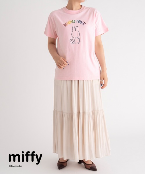 STRAWBERRY-FIELDS(ストロベリーフィールズ)の「miffyコラボレインボーTシャツ(Tシャツ/カットソー・レディース・オフホワイト/ピンク・2)」の5枚目の写真