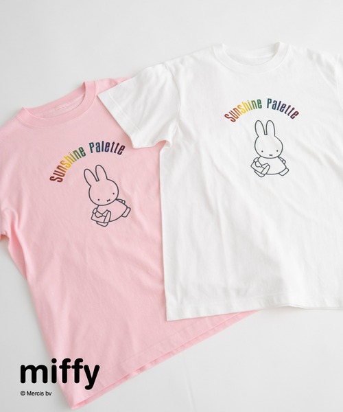 STRAWBERRY-FIELDS(ストロベリーフィールズ)の「miffyコラボレインボーTシャツ(Tシャツ/カットソー・レディース・オフホワイト/ピンク・2)」の4枚目の写真