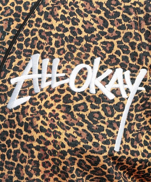 SAKAZEN(サカゼン)の「シャツ 半袖 メンズ 大きいサイズ 総メッシュ ヒョウ柄 フルボタン ベースボールシャツ ALL OKAY オールオーケー(シャツ/ブラウス・メンズ・グレー/ベージュ・3XL/2XL/LL)」の6枚目の写真