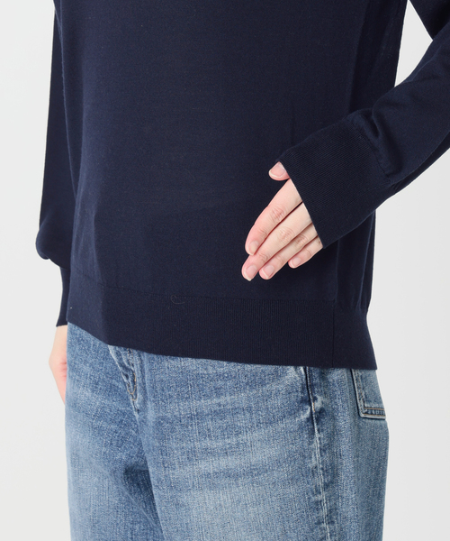 Spick & Span(スピックアンドスパン)の「《手洗い可能》18G Vネックニット(ニット/セーター・レディース・ブラウン系その他/レッド/ネイビー・FREE)」の14枚目の写真