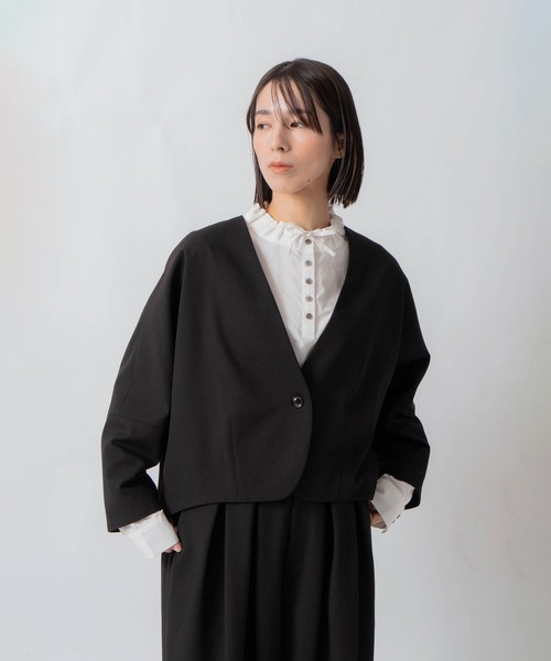 Kelen（ケレン）の「「KELEN / ケレン」ドルマンスリーブジャケット（その他アウター・レディース・ブラック/ブラウン/チャコールグレー・S/M）」の2枚目の写真