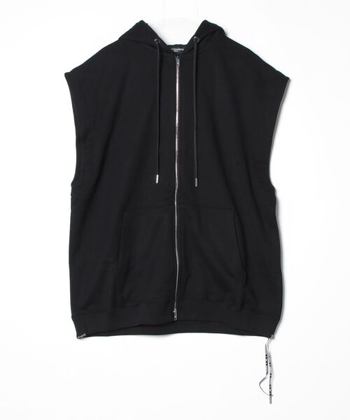 mastermind JAPAN(マスターマインド)の「BOXY CHAINED SLEEVELESS HOODIE(パーカー・メンズ・ブラック・XL)」の1枚目の写真