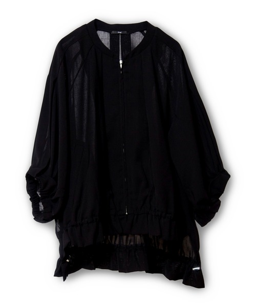 OSMOSIS(オズモーシス)の「タックスリーブジップブルゾン(ブルゾン・レディース・アイボリー/ブラック・ONE SIZE)」の18枚目の写真
